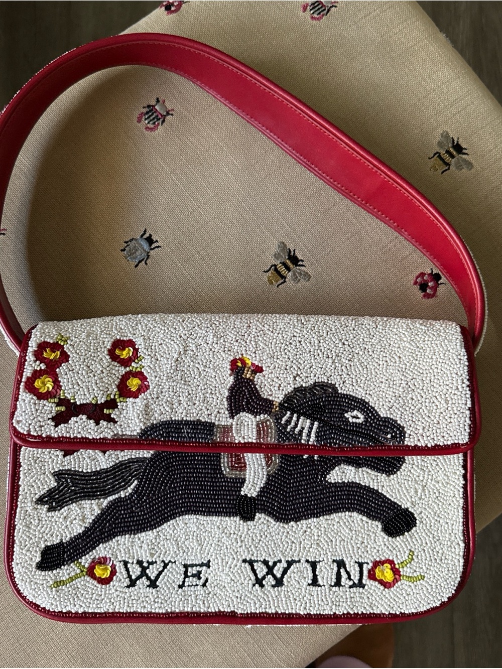STAUD Tommy Beaded Bag, Derby - Picture 4 of 9